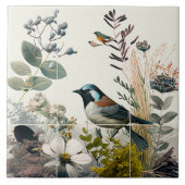 Vögel und Blume Fliese (Vorderseite)