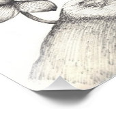 Vogel und Blume Fotodruck (Ecke)