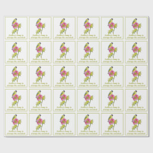 Vogel und Blume Geschenkpapier