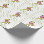 Vogel und Blume Geschenkpapier (Ecke)