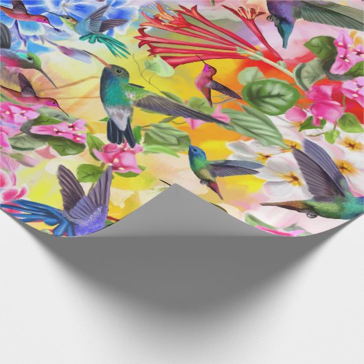 Vögel und Blume Geschenkpapier (Ecke)