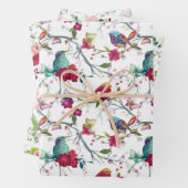 Vögel und Blume Geschenkpapier Set (Beispiel)