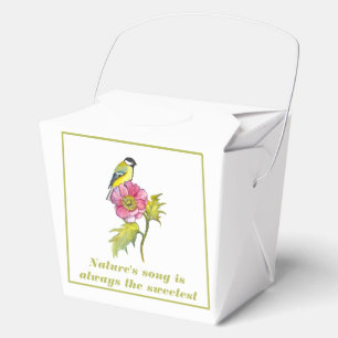 Vogel und Blume Geschenkschachtel