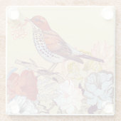 Vögel und Blume Glasuntersetzer (Rückseite)