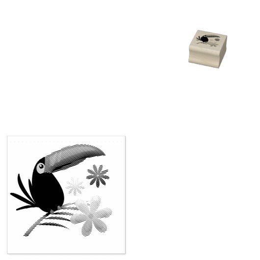 Vögel und Blume Gummistempel (Stempel)