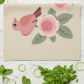 Vögel und Blume Handtuch (Gefaltet)