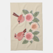 Vögel und Blume Handtuch (Vertikal)