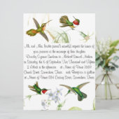 Vögel und Blume Hochzeit Einladung (Stehend Vorderseite)