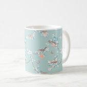 Vögel und Blume Kaffeetasse (VorderseiteRechts)
