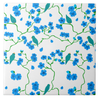 Vögel und Blume Keramik Tile Fliese