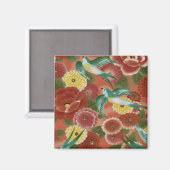 Vögel und Blume Magnet (Vorderseite/Rückseite)