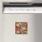 Vögel und Blume Magnet (In Situ (Geschirrspüler))