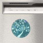 Vögel und Blume Magnet (In Situ (Geschirrspüler))