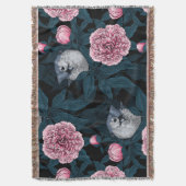 Vögel und Blume mit rosa Birnen und Blätter Decke (Vorderseite Vertikal)