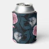 Vögel und Blume mit rosa Birnen und Blätter Dosenkühler (Kanne Rückseite)