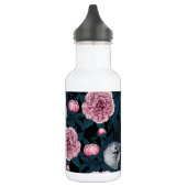 Vögel und Blume mit rosa Birnen und Blätter Edelstahlflasche (Links)