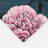 Vögel und Blume mit rosa Birnen und Blätter Fleecedecke (Ecke)