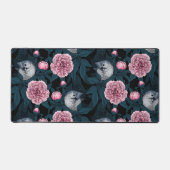Vögel und Blume mit rosa Birnen und Blätter Schreibtischunterlage (Vorderseite)