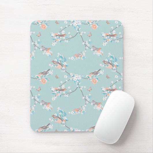 Vögel und Blume Mousepad (Mit Mouse)