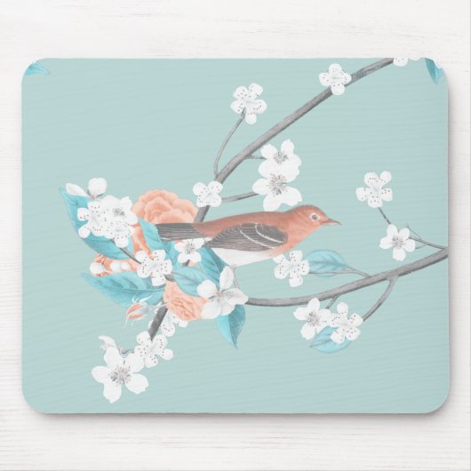 Vögel und Blume Mousepad (Vorne)