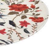 Vögel und Blume: Nahtlose Blumenmuster Schneidebrett (Ecke)