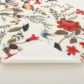 Vögel und Blume: Nahtlose Blumenmuster Sherpadecke (3/4)