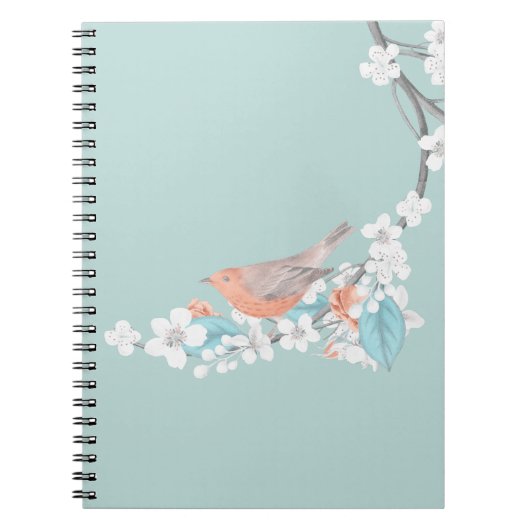 Vögel und Blume Notizblock (Vorderseite)