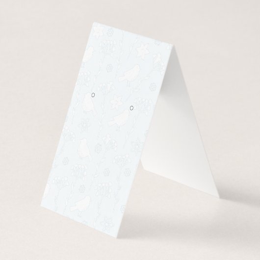 Vögel und Blume Pastellzelt Ohrensichtkarten (Vorderseite)