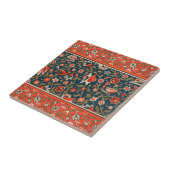 Vogel und Blume Persisches Blaues Muster Fliese (Seite)