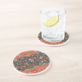 Vogel und Blume Persisches Blaues Muster Getränkeuntersetzer (Seite)