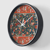 Vogel und Blume Persisches Blaues Muster Uhr (Winkel)