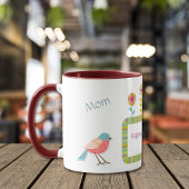 Vögel und Blume Personalisierte Mama Tasse