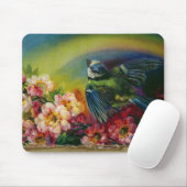 Vogel und Blume Postcard Mousepad (Mit Mouse)