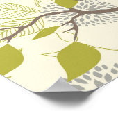 Vogel- und Blume-Poster Poster (Ecke)