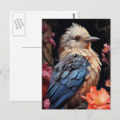 Vögel und Blume Postkarte (Vorne/Hinten)