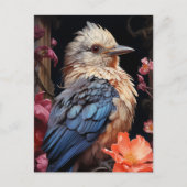 Vögel und Blume Postkarte (Vorderseite)