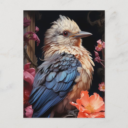 Vögel und Blume Postkarte (Vorderseite)