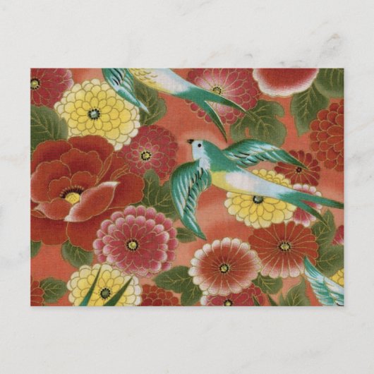 Vögel und Blume Postkarte (Vorderseite)