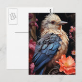 Vögel und Blume Postkarte (Vorne/Hinten)