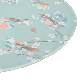 Vögel und Blume Schneidebrett (Ecke)