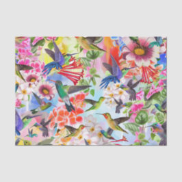 Vögel und Blume Seidenpapier