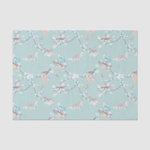 Vögel und Blume Seidenpapier