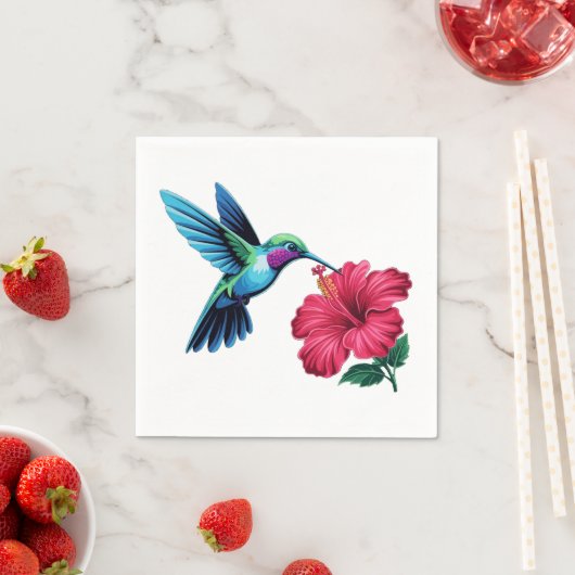 Vögel und Blume Serviette (Beispiel)