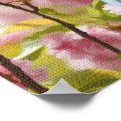 Vogel und Blume Springtime Print Poster (Ecke)