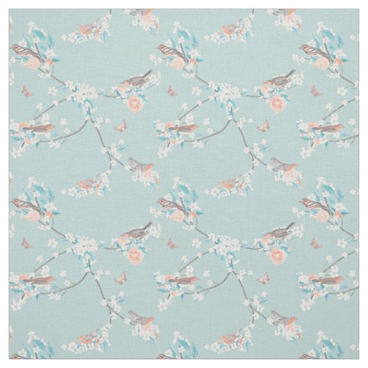 Vögel und Blume Stoff (Muster)