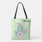 Vogel und Blume Tasche (Rückseite)