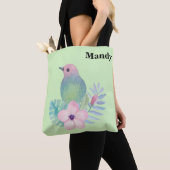 Vogel und Blume Tasche (Von Nahem)