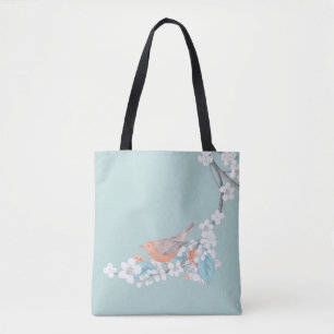 Vögel und Blume Tasche
