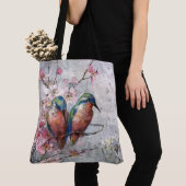 Vögel und Blume Tasche (Von Nahem)