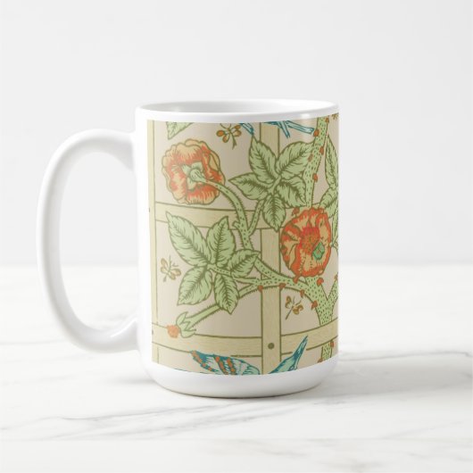 Vögel und Blume Trellis William Morris Kaffeetasse (Links)